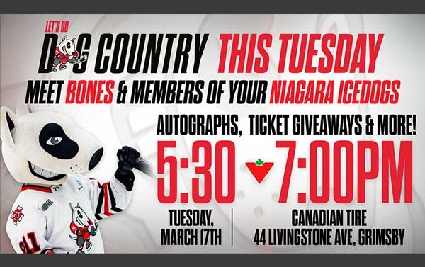 Meet the IceDogs at Canadian Tire